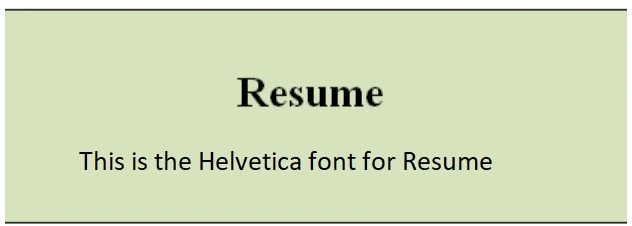 Resume font - Helvetica Fonts